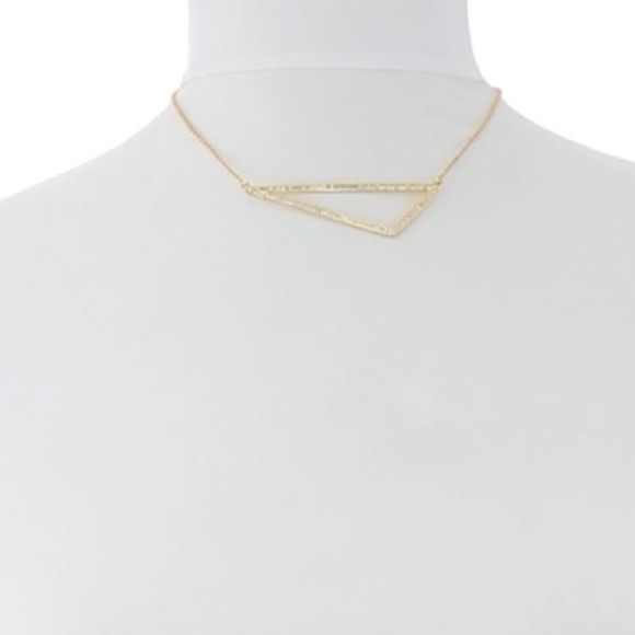 cc skye // gold pavé open sky triangle necklace - Picture 2 of 3